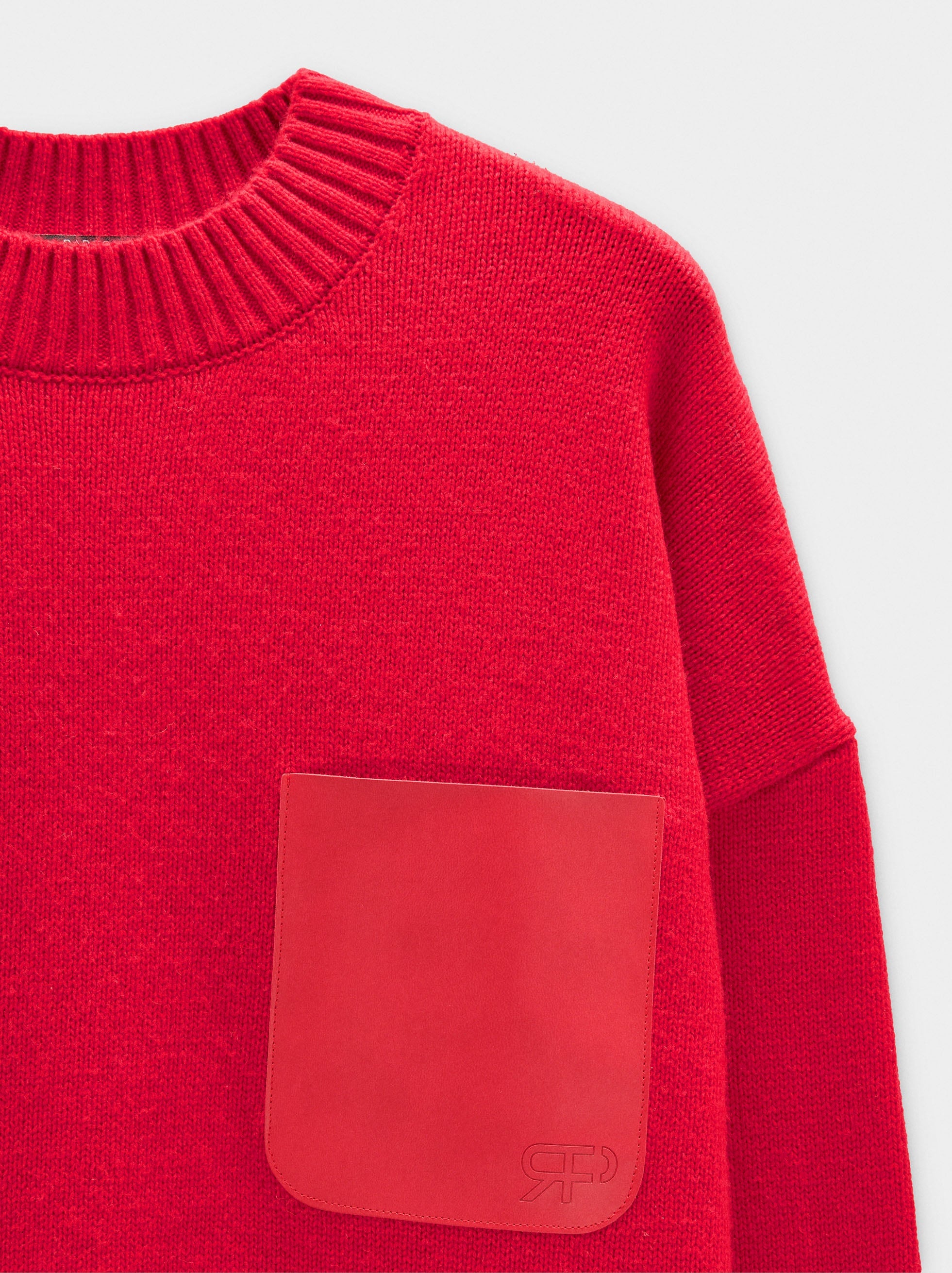 Jersey De Punto Con Bolsillo Efecto Piel