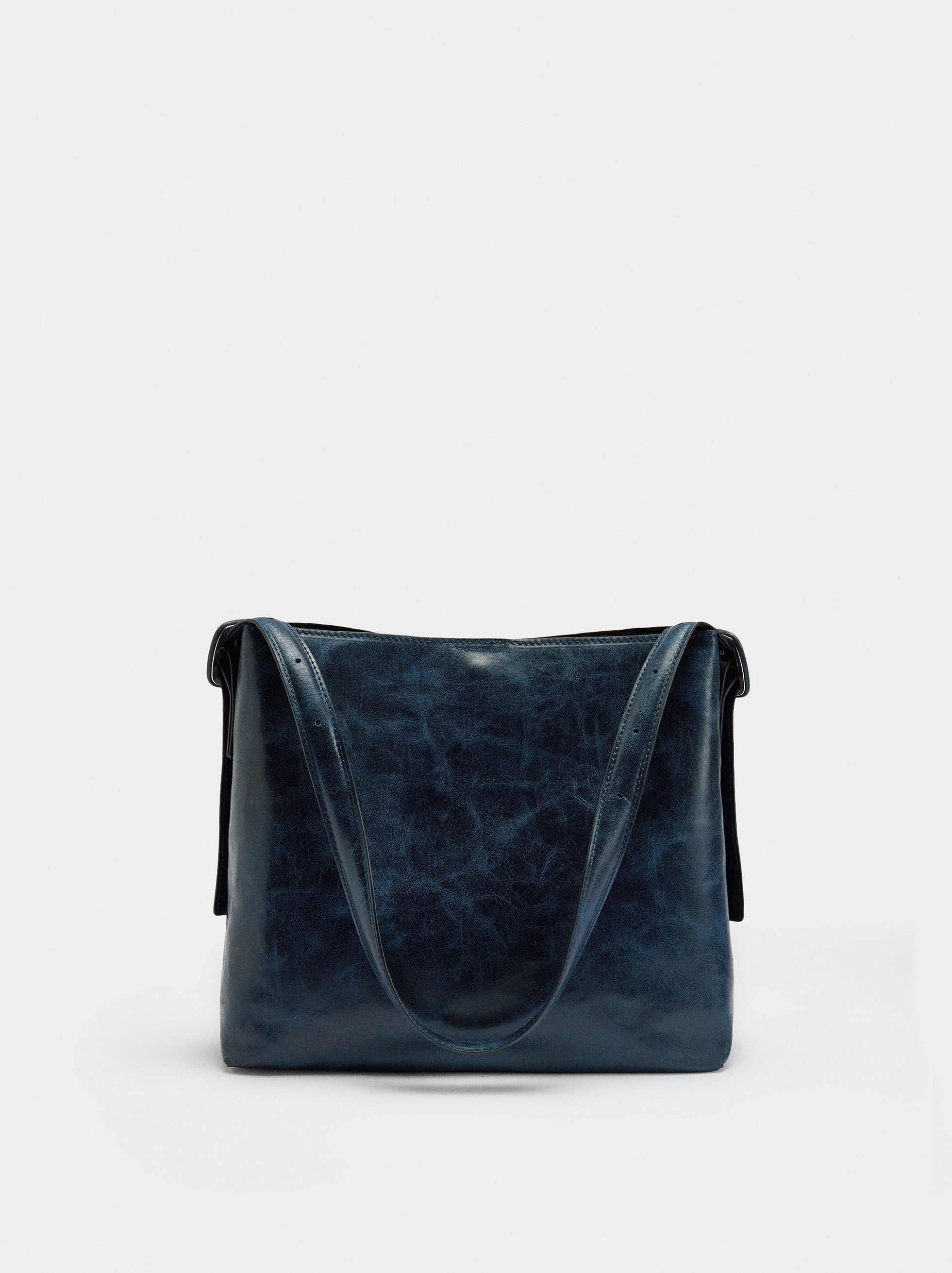 Bolso De Hombro Efecto Craquelado