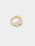 Anillo Espiral Con Perlas