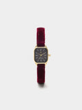 Reloj Cuadrado Pulsera Efecto Terciopelo