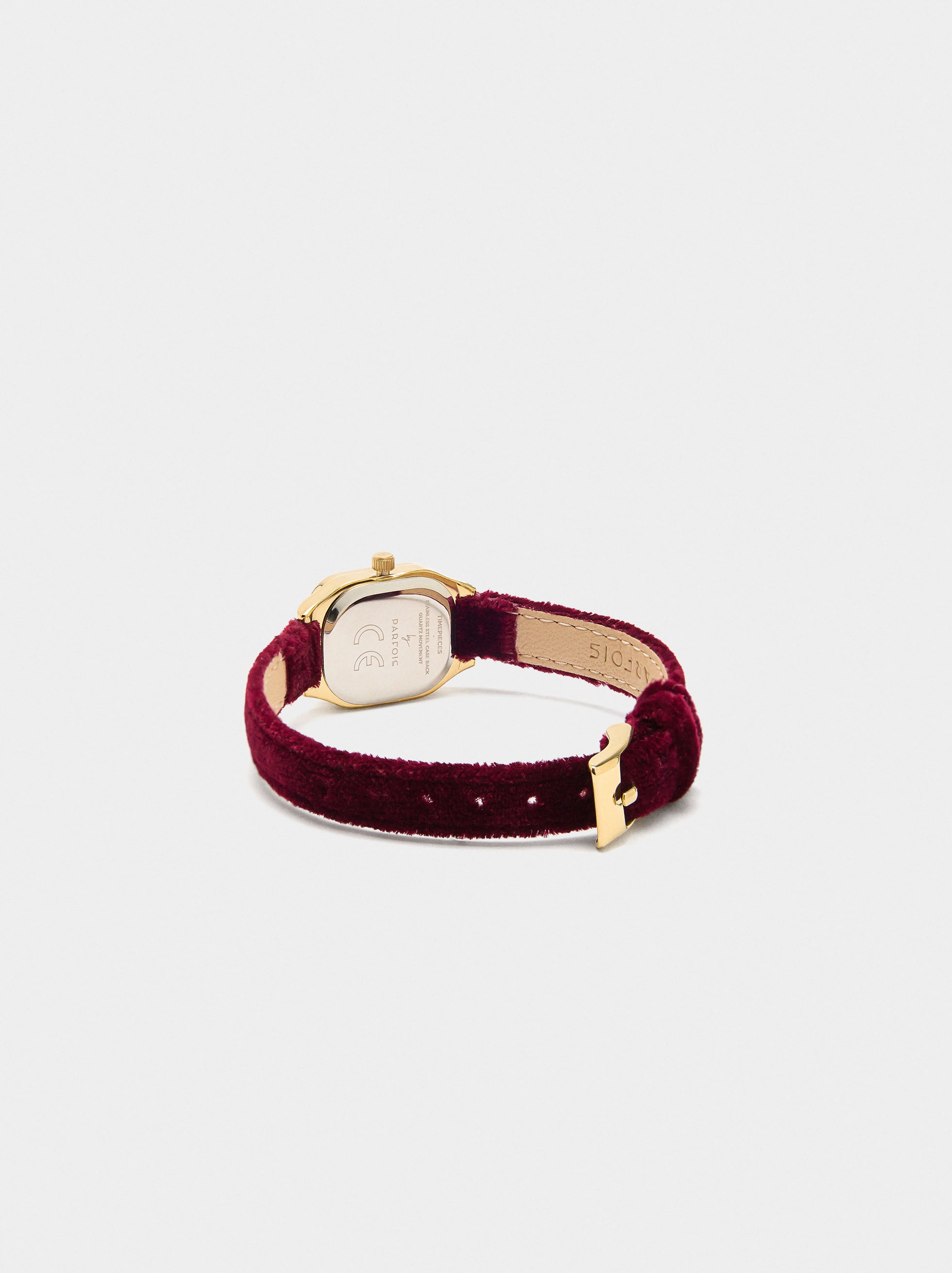 Reloj Cuadrado Pulsera Efecto Terciopelo