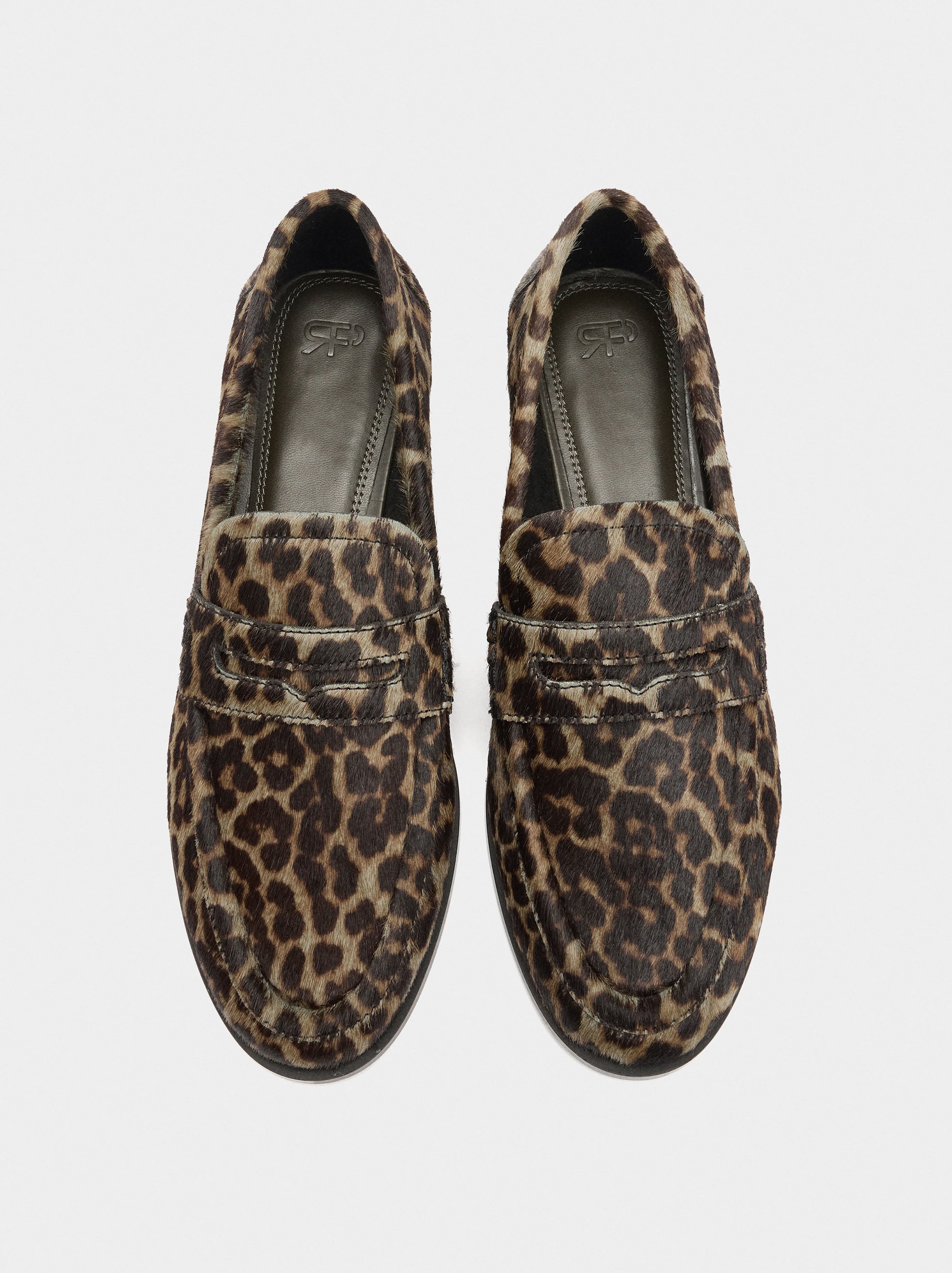 Mocasines De Piel Estampado Animal