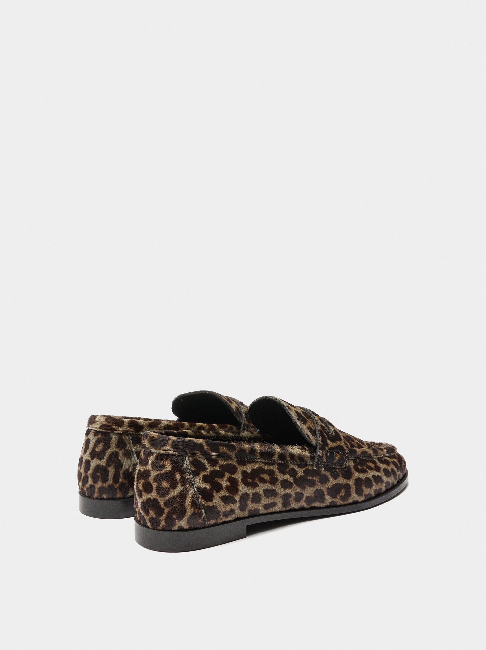 Mocasines De Piel Estampado Animal