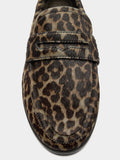 Mocasines De Piel Estampado Animal