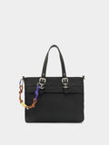 Bolso Tote De Nylon Con Colgante
