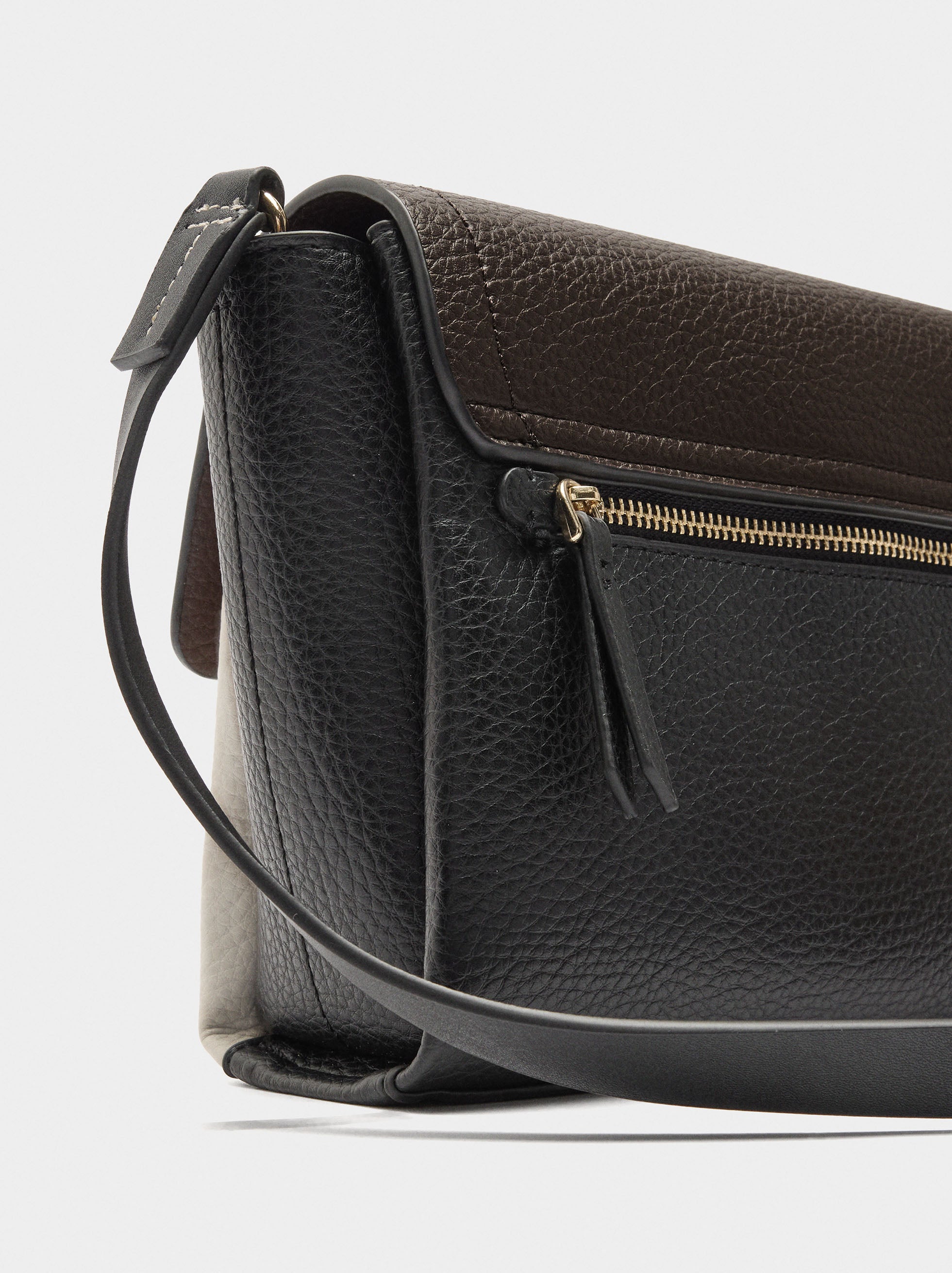 Bolso Bandolera Con Solapa Color Block