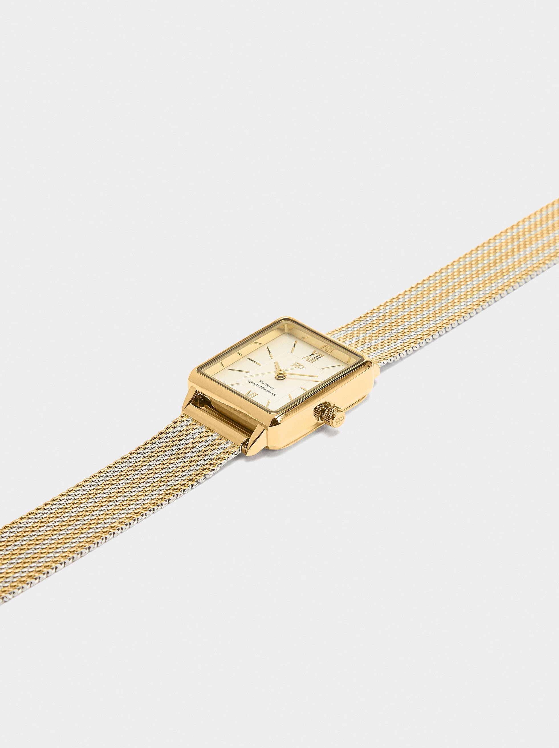 Reloj Pulsera De Punto Bicolor De Acero