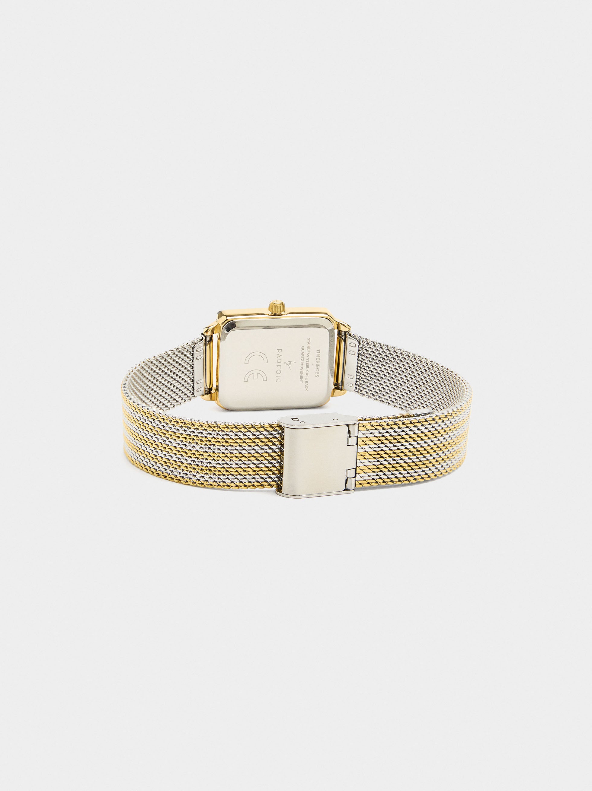 Reloj Pulsera De Punto Bicolor De Acero