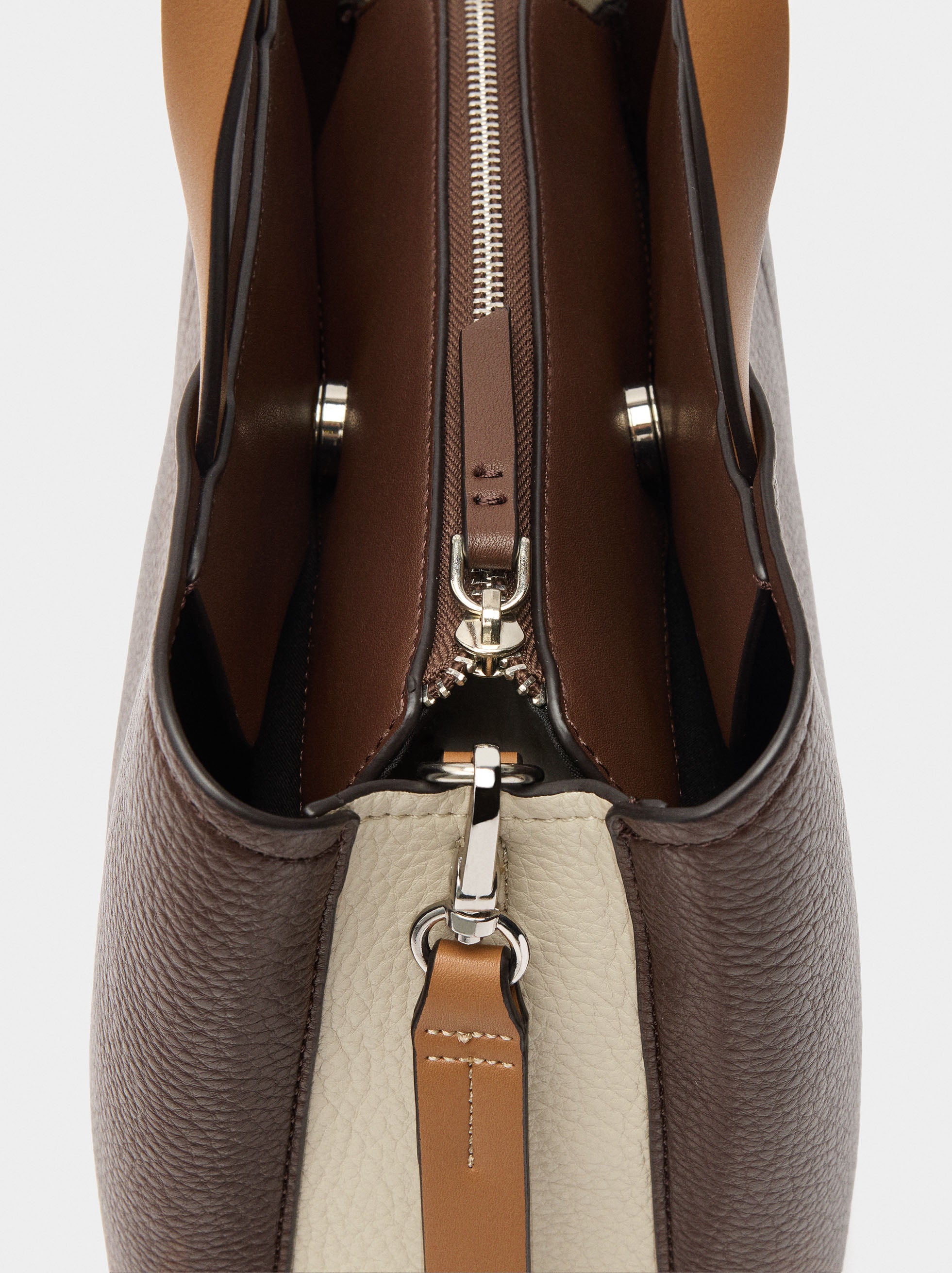 Bolso Tote De Color Block