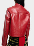Chaqueta De Piel Con Cremallera