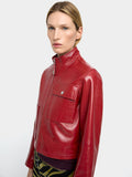 Chaqueta De Piel Con Cremallera