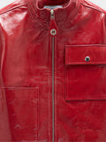 Chaqueta De Piel Con Cremallera
