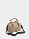Bolso Tote Textura Suave Con Colgante