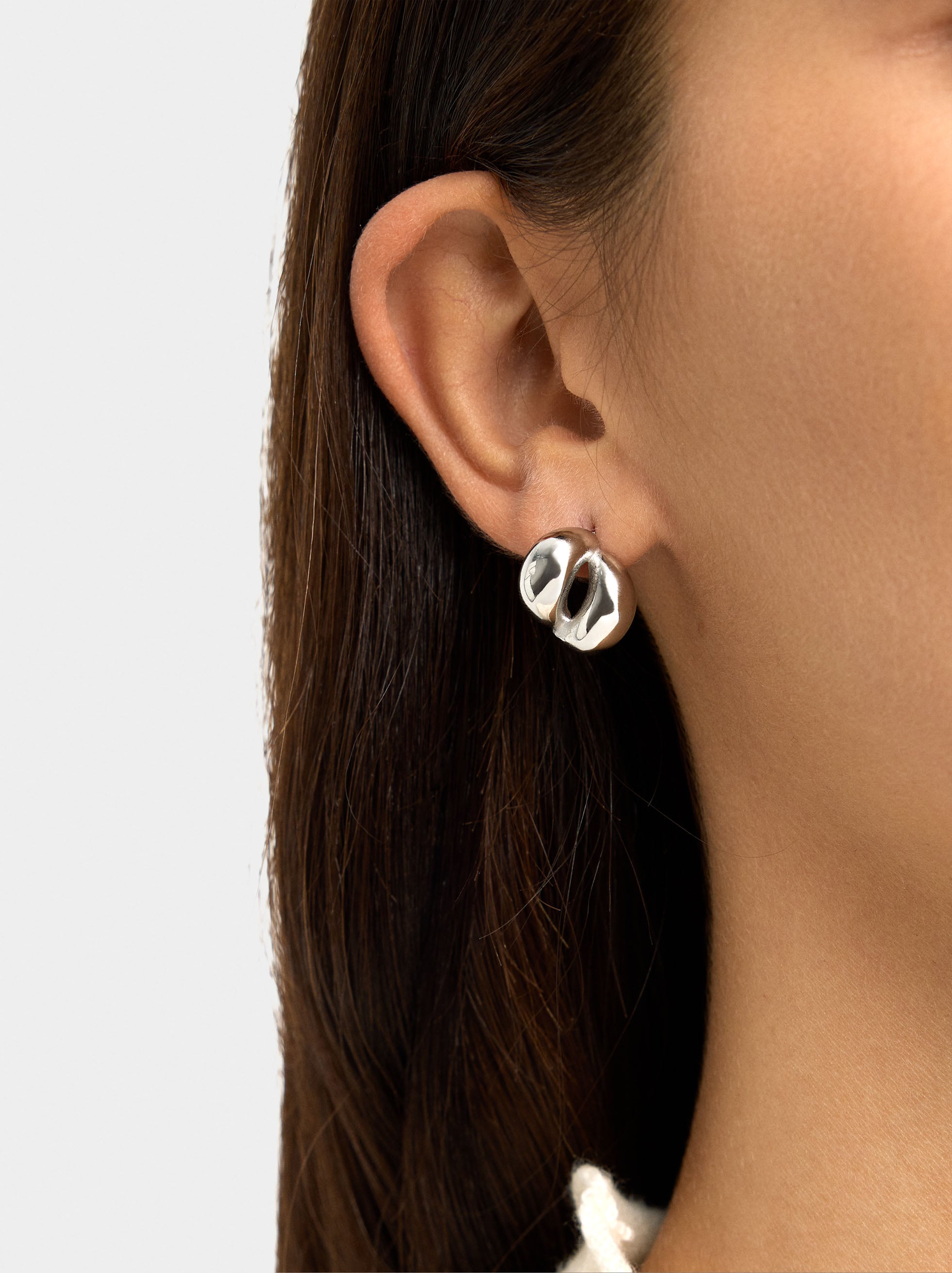 Pendientes De Efecto Doble – Acero Inoxidable