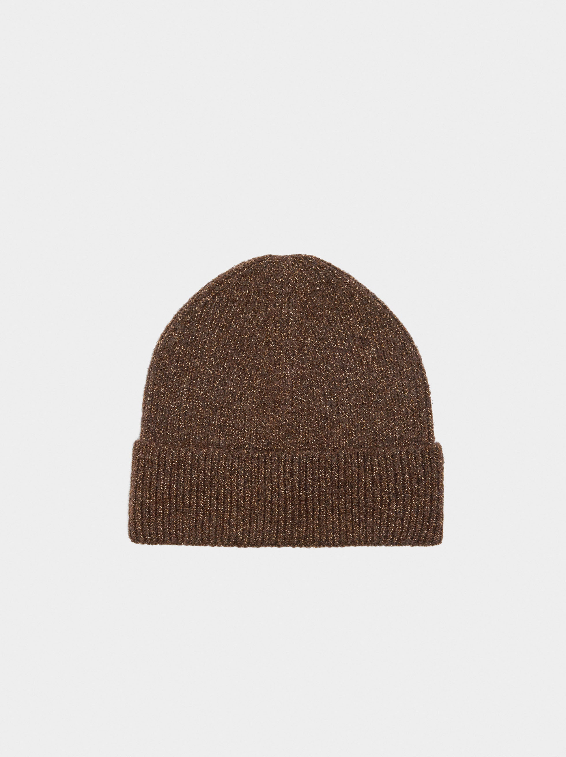 Gorro De Punto Lurex Con Dobladillo