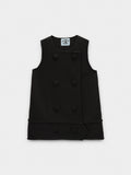 Vestido Corto Con Botones
