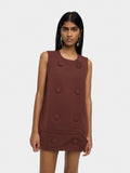 Vestido Corto Con Botones