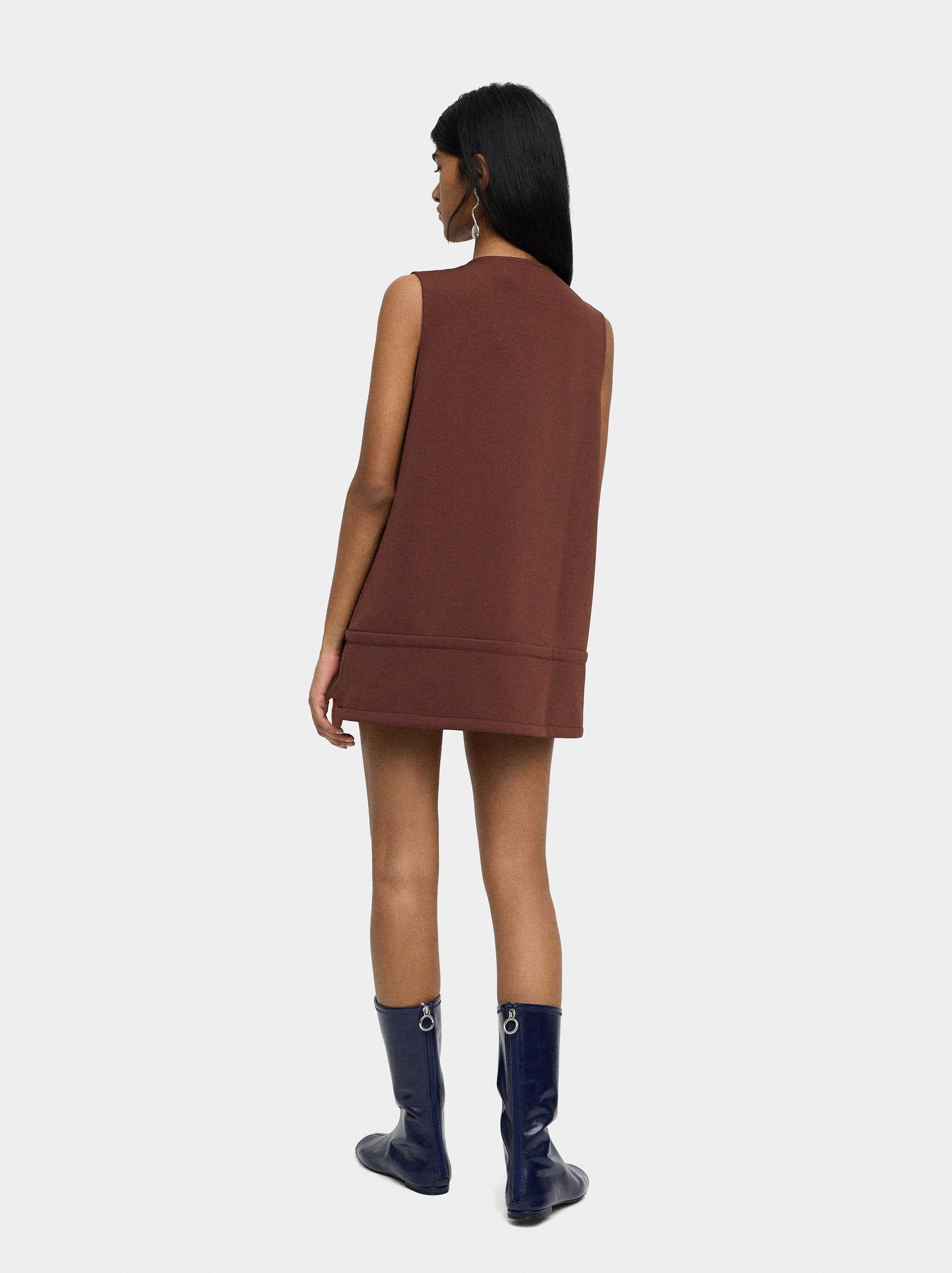Vestido Corto Con Botones