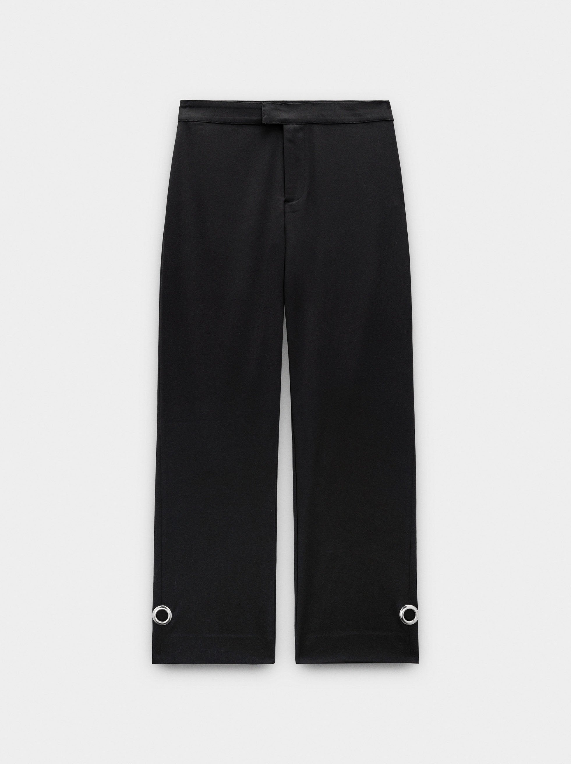 Pantalón Recto Con Ojales