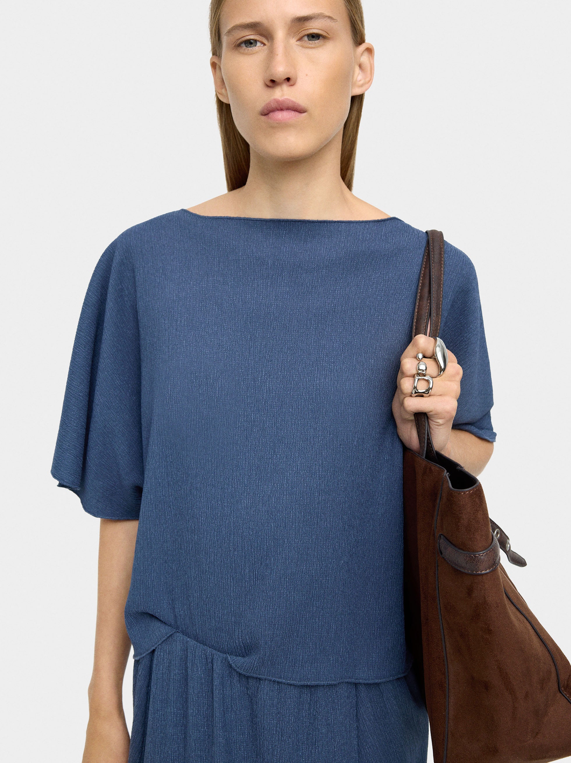 Blusa Efecto Arrugado