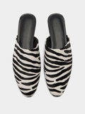 Zapatos De Piel Destalonados Estampado Animal