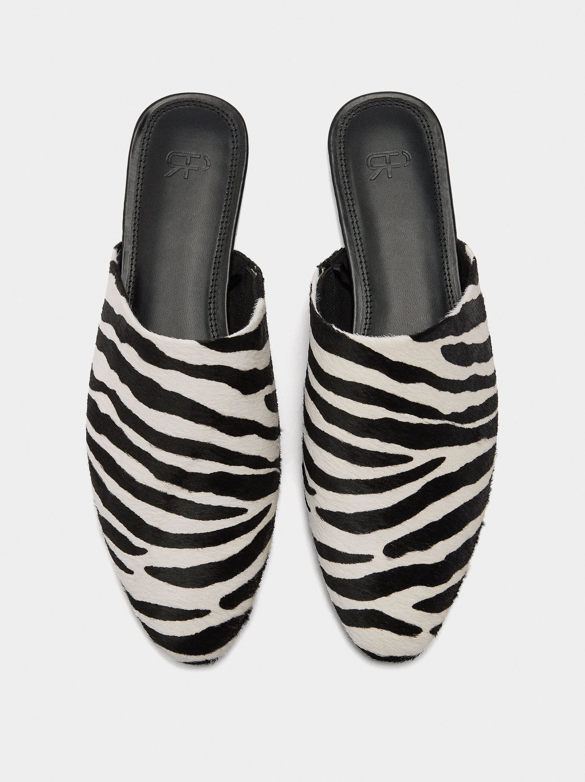 Zapatos De Piel Destalonados Estampado Animal