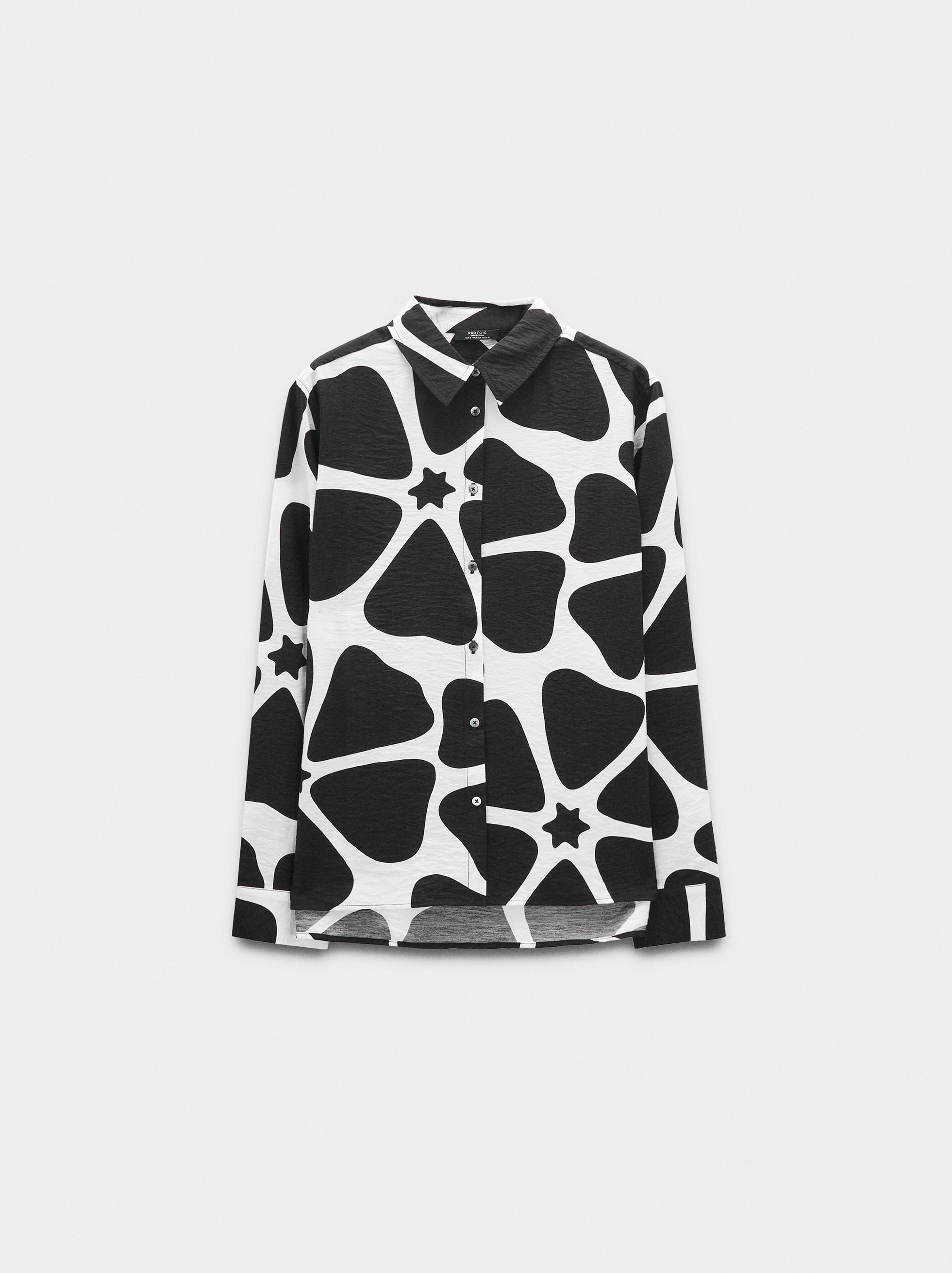 Camisa Estampada Efecto Arrugado