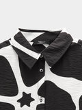 Camisa Estampada Efecto Arrugado