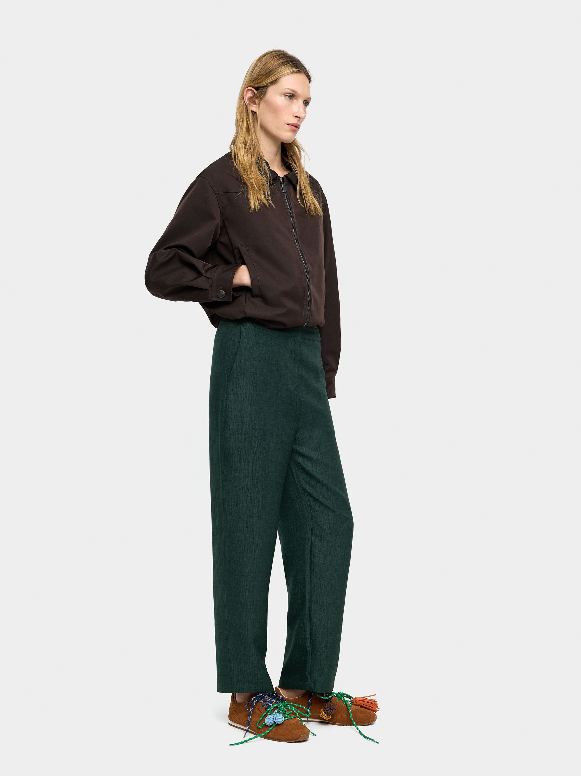 Pantalones Con Efecto Arrugado