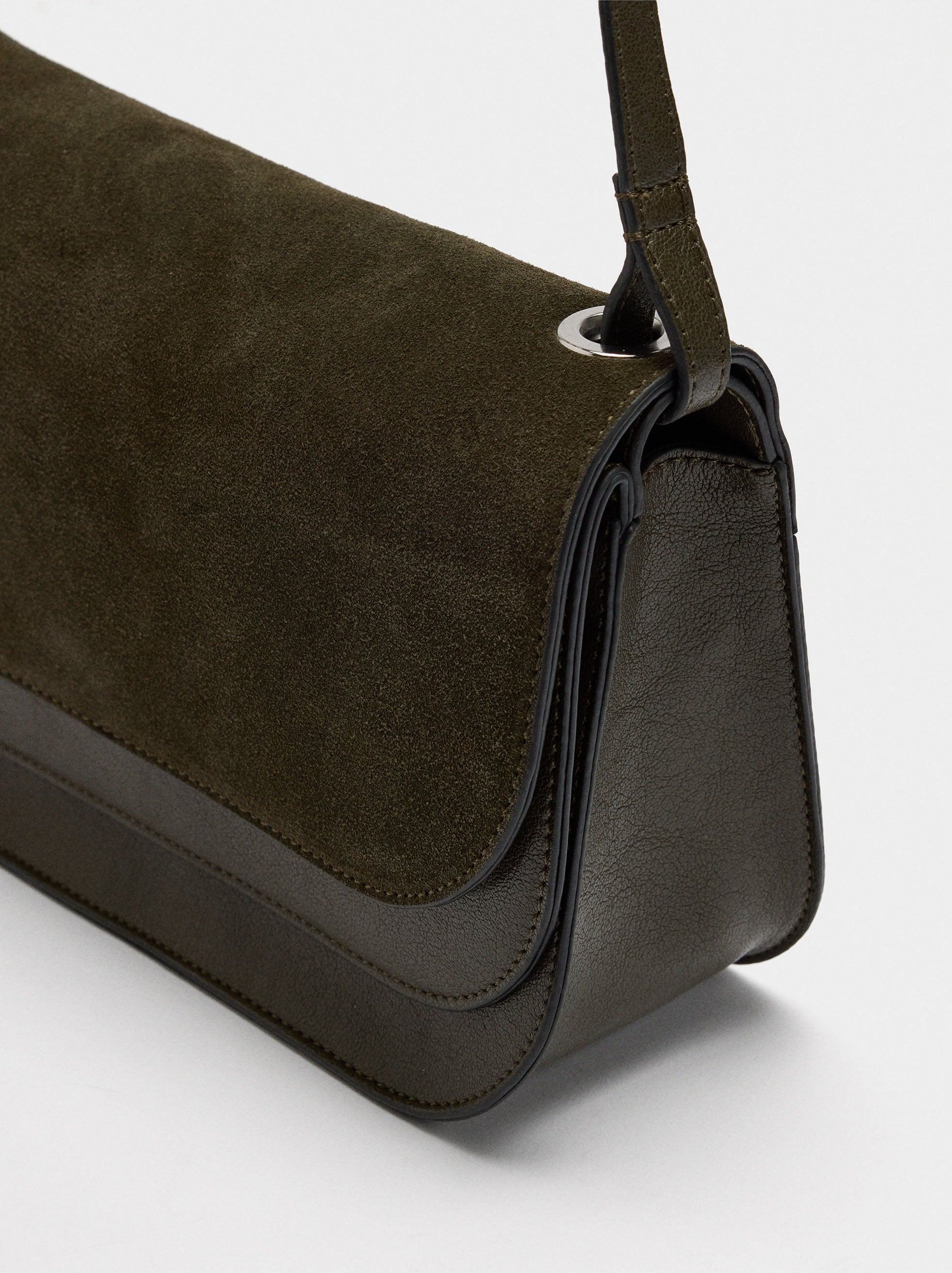 Bolso Bandolera Con Solapa Doble