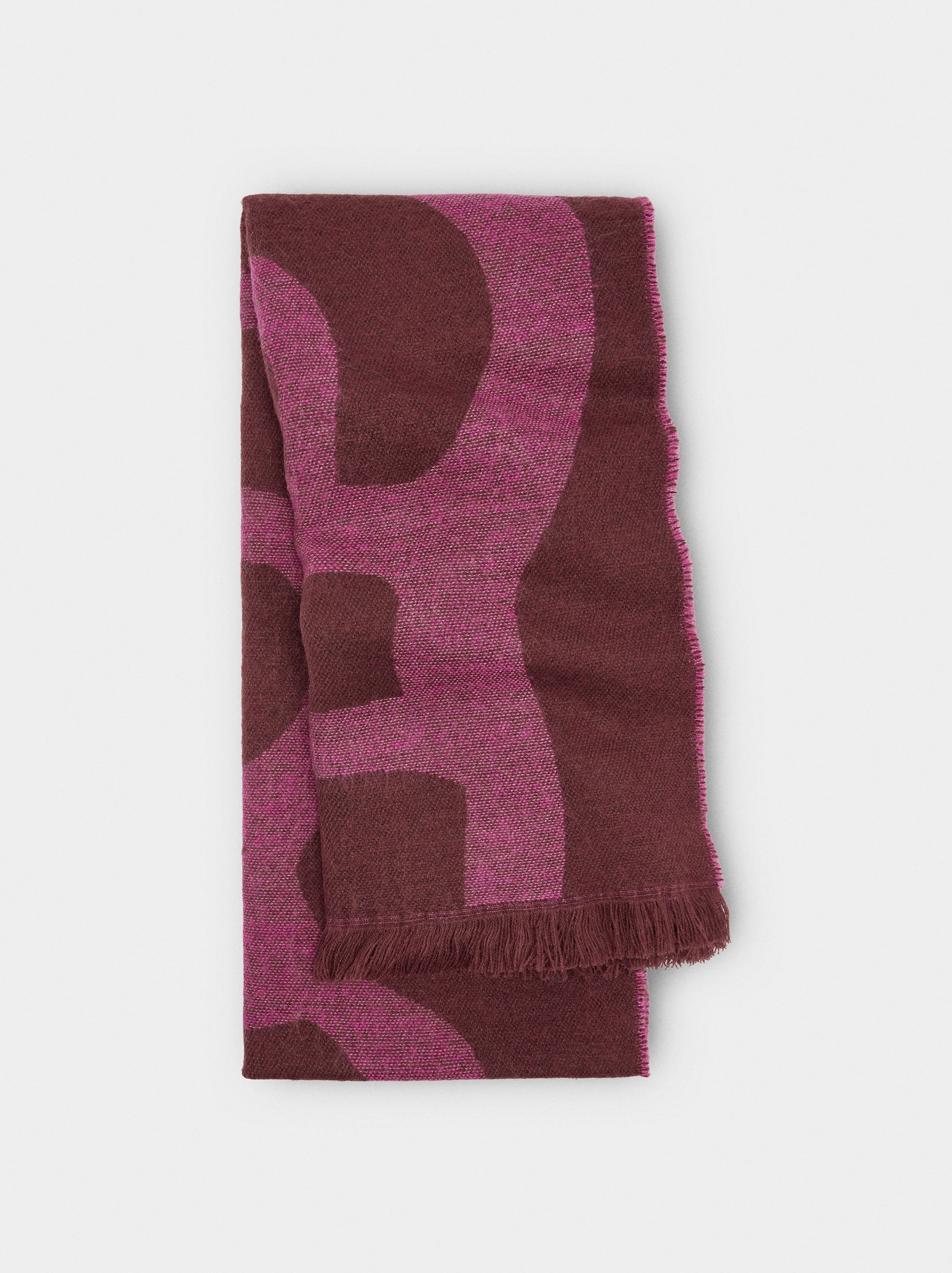 Bufanda De Jacquard Con Flecos
