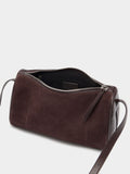 Bolso Bandolera Con Detalles De Piel