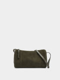 Bolso Bandolera Con Detalles De Piel