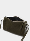 Bolso Bandolera Con Detalles De Piel