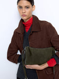 Bolso Bandolera Con Detalles De Piel