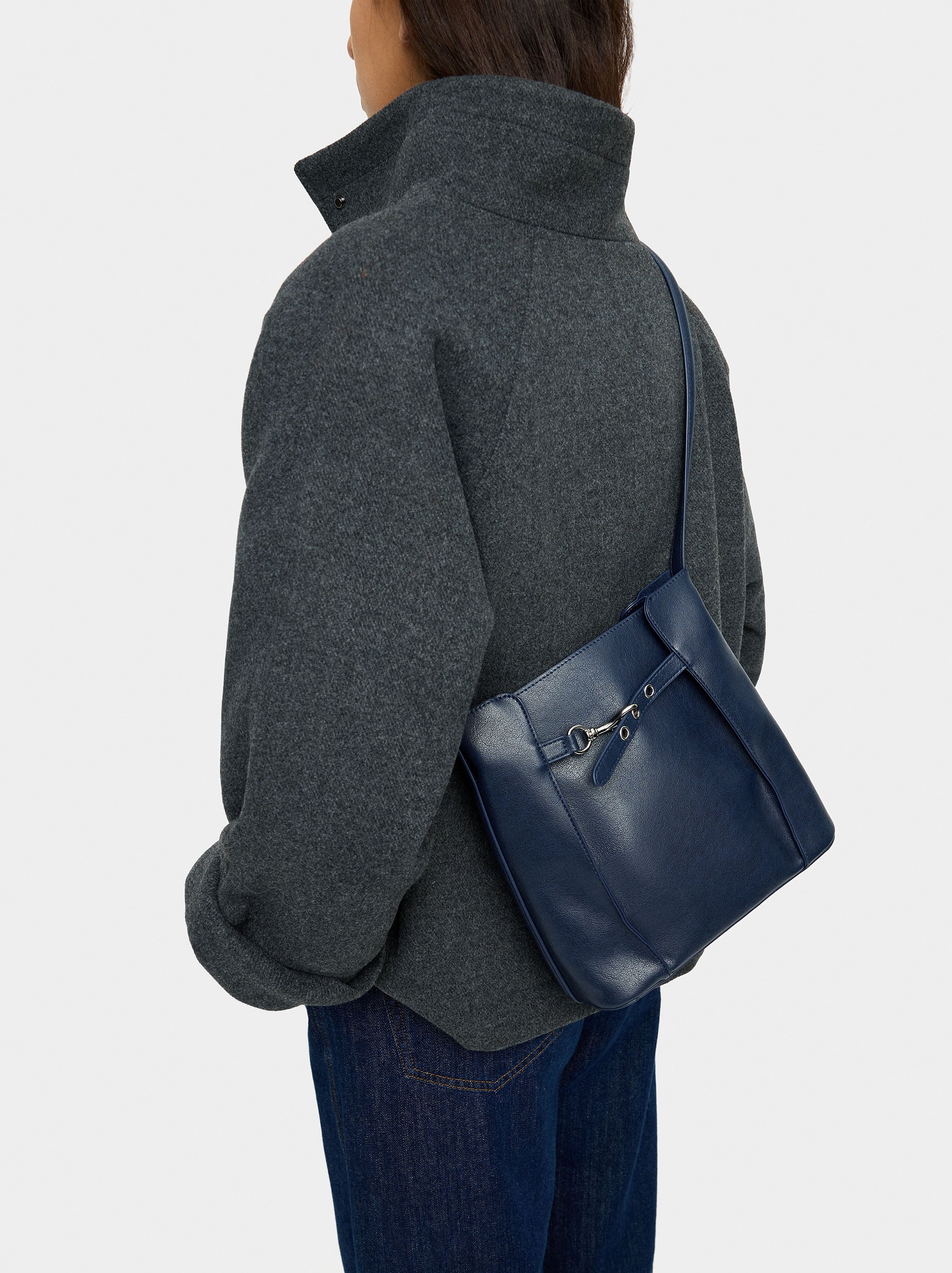 Bolso Bombonera Con Pliegues Laterales