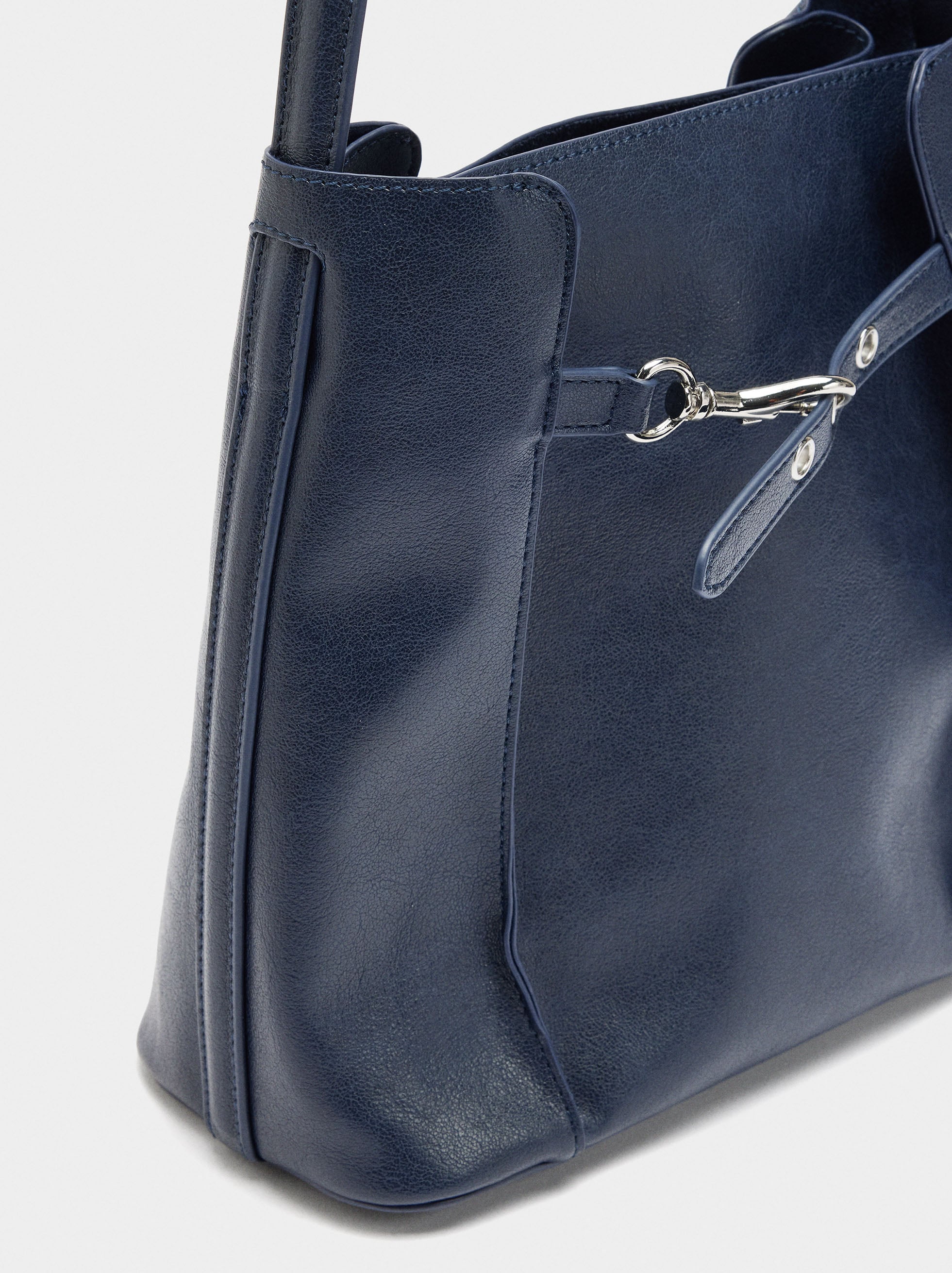 Bolso Bombonera Con Pliegues Laterales