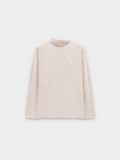 Blusa Satinada Con Cuello Alto