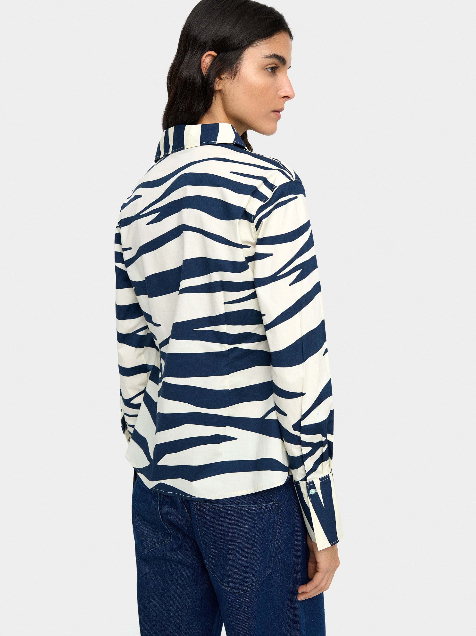 Camisa Estampada De Algodón