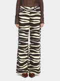 Pantalón Vaquero Estampado Animal