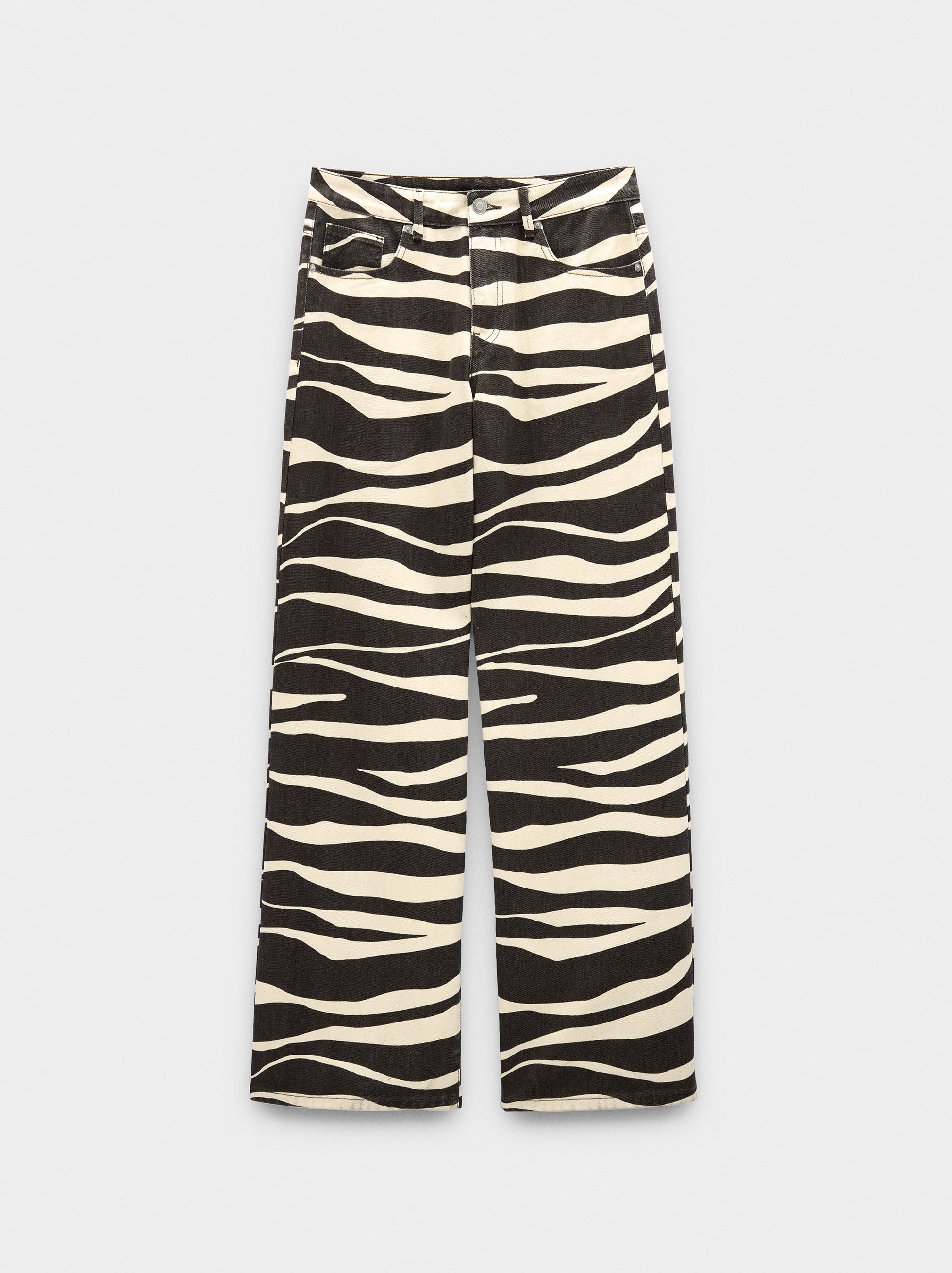 Pantalón Vaquero Estampado Animal