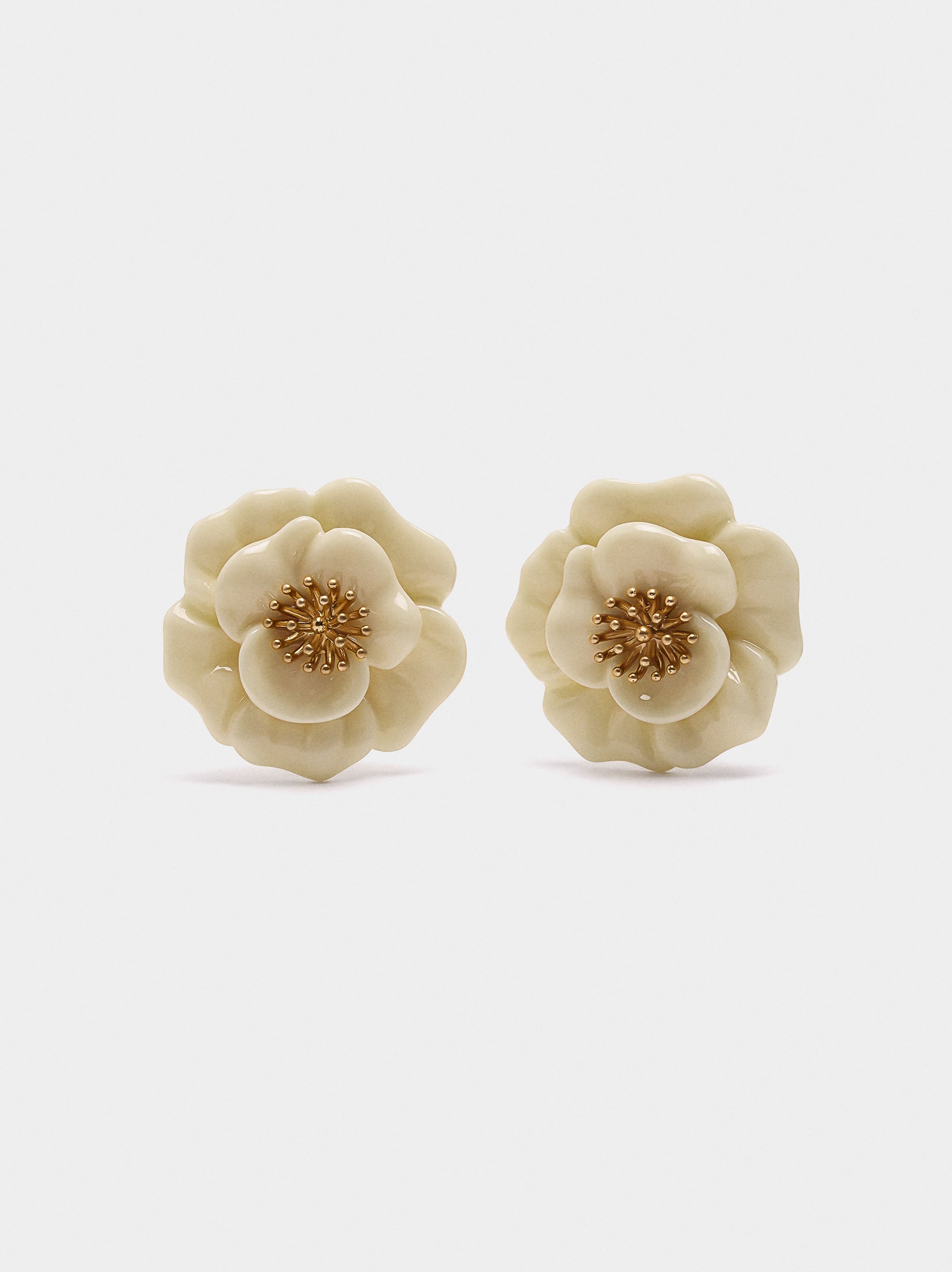 Pendientes Maxi Flor De Resina