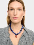 Collar Corto De Cuentas Con Colgante