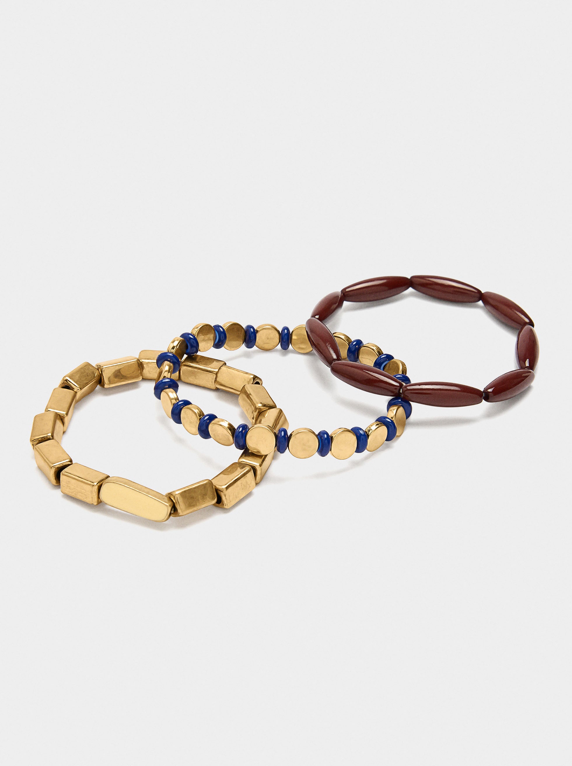 Set De Pulseras Elásticas Con Cuentas