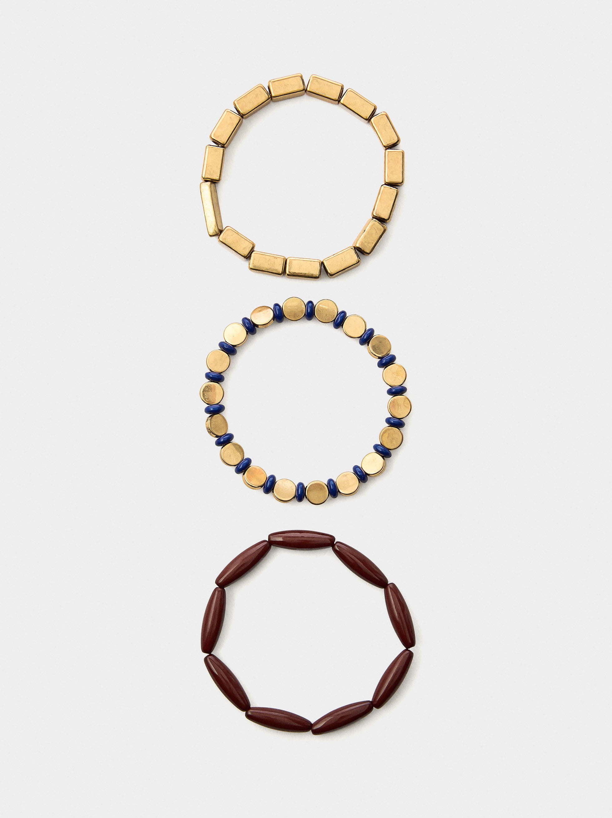 Set De Pulseras Elásticas Con Cuentas