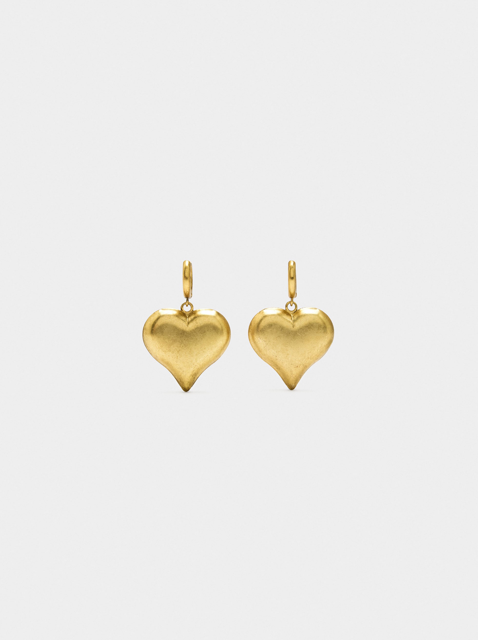 Aros Con Colgante De Corazón