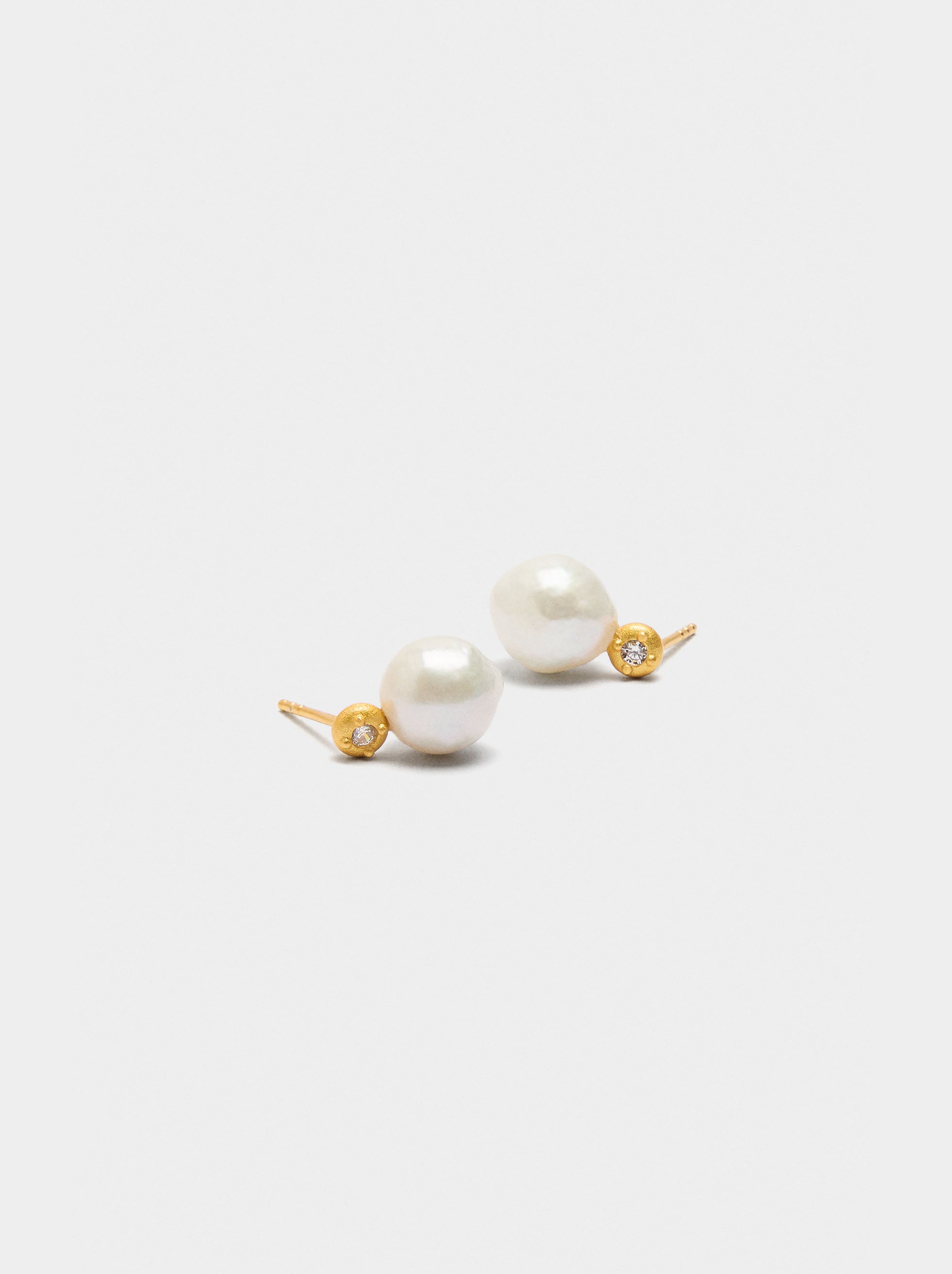 Pendientes Con Perlas De Agua Dulce - Plata De Ley 925