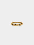 Anillo Irregular Con Circonitas - Plata De Ley 925