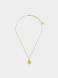 Collar De Eslabones Con Colgante Irregular - Plata De Ley 925