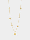 Collar Con Colgante De Cruz Con Circonitas - Plata De Ley 925